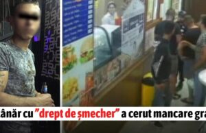 Un tânăr a cerut mâncare gratis la un fast-food, prevalându-se de ”dreptul său de șmecher”!