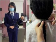 O polițistă își donează frecvent părul pentru a veni în sprijinul femeilor diagnosticate cu cancer!