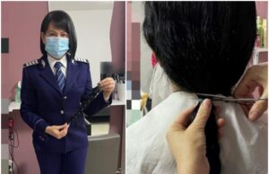 O polițistă își donează frecvent părul pentru a veni în sprijinul femeilor diagnosticate cu cancer!