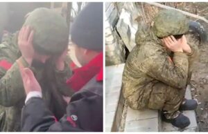 Civilii ucraineni au început să ia prizonieri de război. Capturat în regiunea Sumy, un soldat rus a izbucnit în lacrimi.
