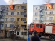 Incendiu uriaş la Tecuci | Un bloc a luat foc după ce oamenii au făcut grătar în uscător