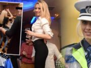 Imaginile cu bomba sexy de la Poliția Capitalei dansând pe mese, dispărute fără urmă / Cum chefuia blonda în perioada în care nici nu visa că va ajunge imaginea DGPMB!