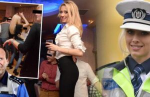 Imaginile cu bomba sexy de la Poliția Capitalei dansând pe mese, dispărute fără urmă / Cum chefuia blonda în perioada în care nici nu visa că va ajunge imaginea DGPMB!