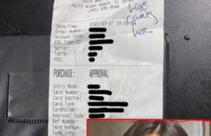 Bacşiş generos primit de o chelneriţă, după ce a servit o femeie la barul deţinut de familia sa. Când a numărat banii nu i-a venit să creadă ochilor