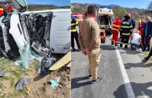 Plan roşu de intervenţie după un accident între două microbuze, la Teregova în Caraş-Severin