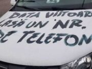Mesajul scris de un clujean pe maşină celui care i-a blocat accesul în curte