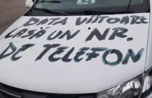 Mesajul scris de un clujean pe maşină celui care i-a blocat accesul în curte