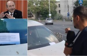 Traian Băsescu a provocat un accident rutier în București. Fostul președinte a lăsat un bilet pe mașina lovită