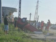 Accident grav în judeţul Gorj! Un bărbat de 72 de ani a murit, după ce a lovit un cap de pod și apoi s-a răsturnat cu maşina