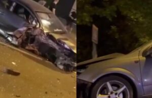 Doi tineri din Baia Mare au furat o mașină și au intrat cu ea într-un stâlp. Amândoi erau drogați și au transmis totul LIVE