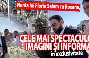 Imagini exclusive cu Florin Salam și Roxana Dobre! Ce ținute spectaculoase au ales să poarte cei doi pentru marele eveniment: ”Ce mireasă frumoasă am!”