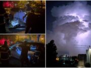 Cod portocaliu de averse și vijelii în Capitală și trei județe. Primele imagini cu potopul din Bucureşti