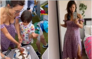 O mămică de 37 de ani, desființată după ce a apărut îmbrăcată așa la ziua fiului ei. Ce i-a deranjat tare pe oameni: „Am avut un șoc când am văzut reacția” –»