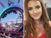 Momentul șocant când o tânără este spulberată de roller coaster. Bărbatul care a filmat are insomnii.