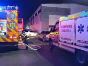 Un service din Constanța a luat foc. 15 mașini afectate