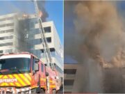 Incendiu la o sală de sport din Iaşi, aflată lângă un spital. 20 de persoane evacuate, o victimă transportată la spital