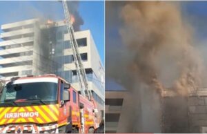 Incendiu la o sală de sport din Iaşi, aflată lângă un spital. 20 de persoane evacuate, o victimă transportată la spital