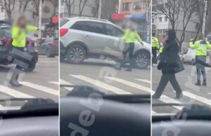 Ce a pățit polițista care s-a făcut de râs în intersecție. Filmarea a devenit virală