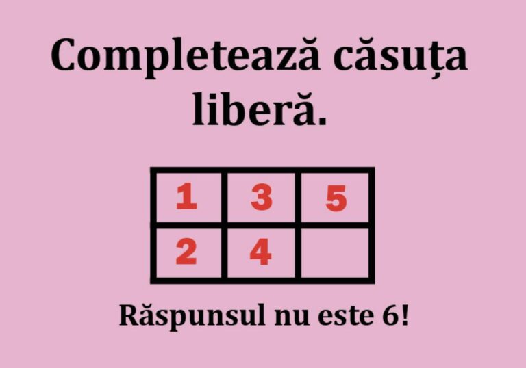Tu poți completa căsuța liberă în imaginea de mai jos? Este extrem de dificil, nu are legătură cu matematica