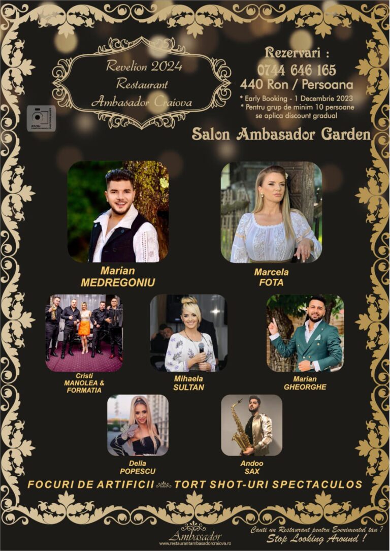 Revelion 2024 – Restaurant Ambasador Craiova