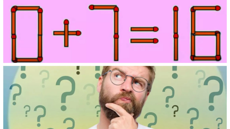 Test IQ pentru genii. Corectați ecuația 0+7=16 mutând un singur băț de chibrit
