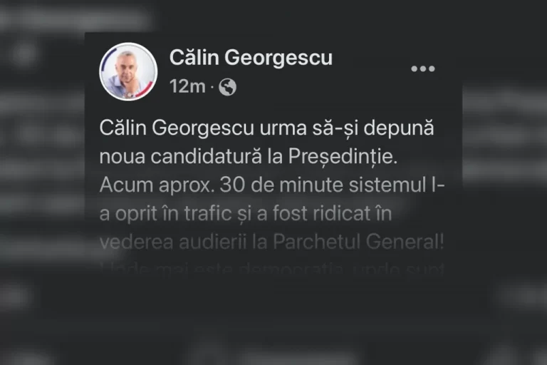 Prima reacție a echipei lui Călin Georgescu după ridicarea acestuia din trafic. Pe X, i-a etichetat pe Trump, Vance și Musk