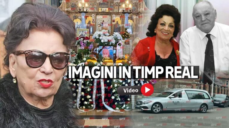 EXCLUSIV. Imagini dureroase de la înmormântarea lui Mircea Cîmpeanu! Familia și vedetele își iau rămas bun