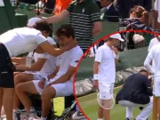 Moment bizar la Wimbledon! A abandonat meciul după ce a fost lovit în gât.