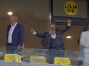 FOTO Toate privirile spre lojă: Gigi Becali a început să danseze pe Arena Națională, în stilul lui Borcea