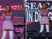 Moment stânjenitor pentru Andreea Antonescu, la un concert. Ce a pățit artista: „Unde sunt cei de la security, să țină mulțimea sub control”