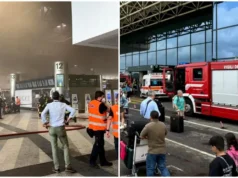 Aeroportul Malpensa din Milano, evacuat. Un bărbat a incendiat biroul de check-in. Video