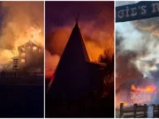 Incendiu de proporții în Râșnov, la o unitate turistică. Pensiunea și restaurantul au ars complet. Update