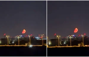 Imagini spectaculoase cu Luna roșie deasupra Bucureștiului. Ce semnificație are acest fenomen astronomic