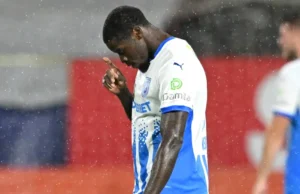 Steven Nsimba, „dublă” la primul meci ca titular la Universitatea Craiova, în derby-ul cu CFR Cluj. Ce a spus francezul la final. Update
