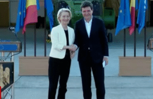 Ursula von der Leyen, în România. Șefa UE, mesaj ferm la baza Mihail Kogălniceanu: „Dragă Nicușor, sunteți puternici”