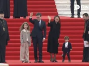 Prima reacție a președintelui Nicușor Dan, după ce a fost cu familia la sfințirea Catedralei Naționale / FOTO