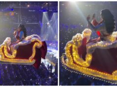 Georgiana Lobonț a cam câștigat duelul cu Vlăduța Lupău! Artista cu voce iubită a venit în sania lui Moș Crăciun