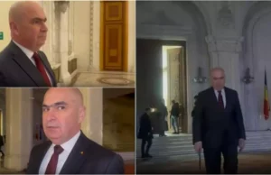 Bolojan fuge din nou de jurnaliști pe holurile Parlamentului. Tăcere absolută, mesajul premierului de sărbători -VIDEO