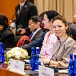 Piesa de rezistență din ținutele purtate de partenera lui Nicușor Dan, la summit-ul din America. Are legătură cu fiica lor