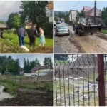 Heleşteu ilegal, rupt de ploaie la Câmpulung. Apa a inundat subsolurile oamenilor: „Nu poţi să te plictiseşti”